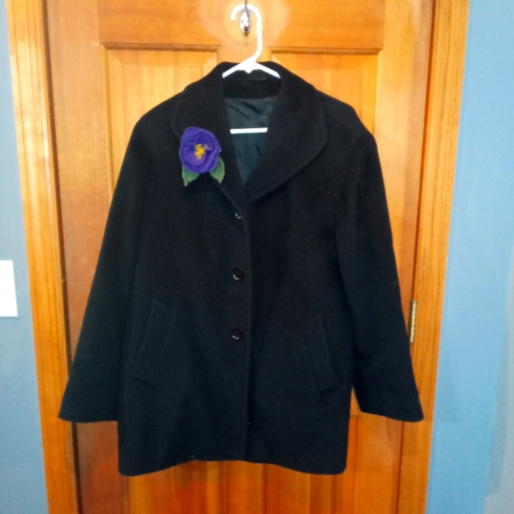 Cinzia Rocca 100% wool black jacket size 12